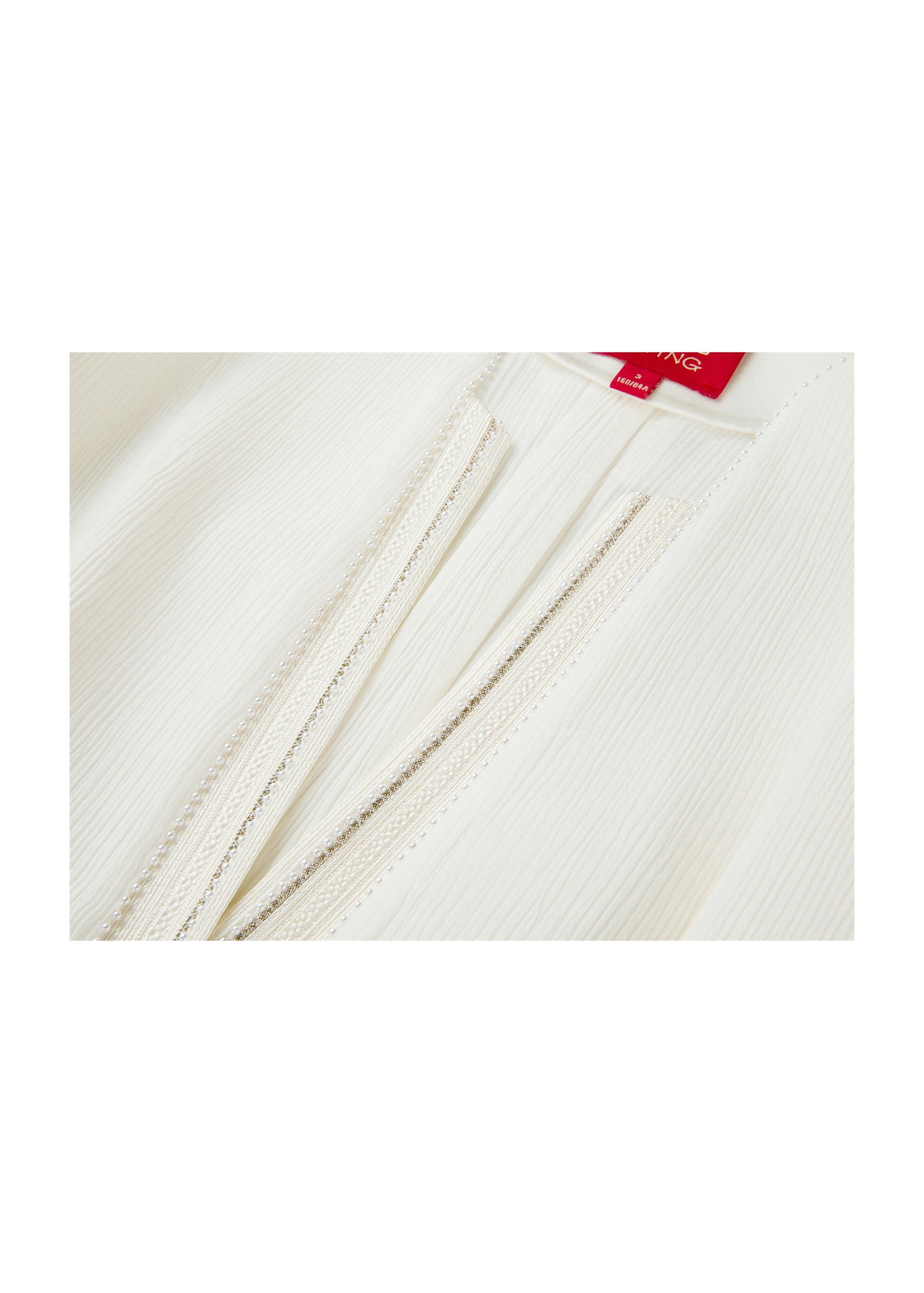 Collarless Short Jacket | White