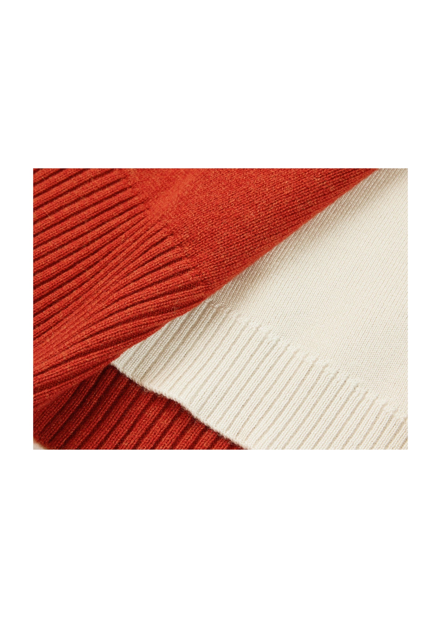 Contrast Knit Cardigan | Orange