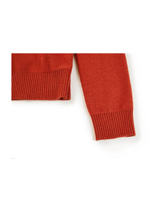 Contrast Knit Cardigan | Orange