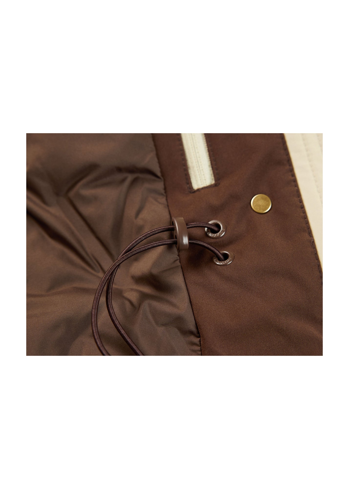 Contrast Trim Coat | Beige