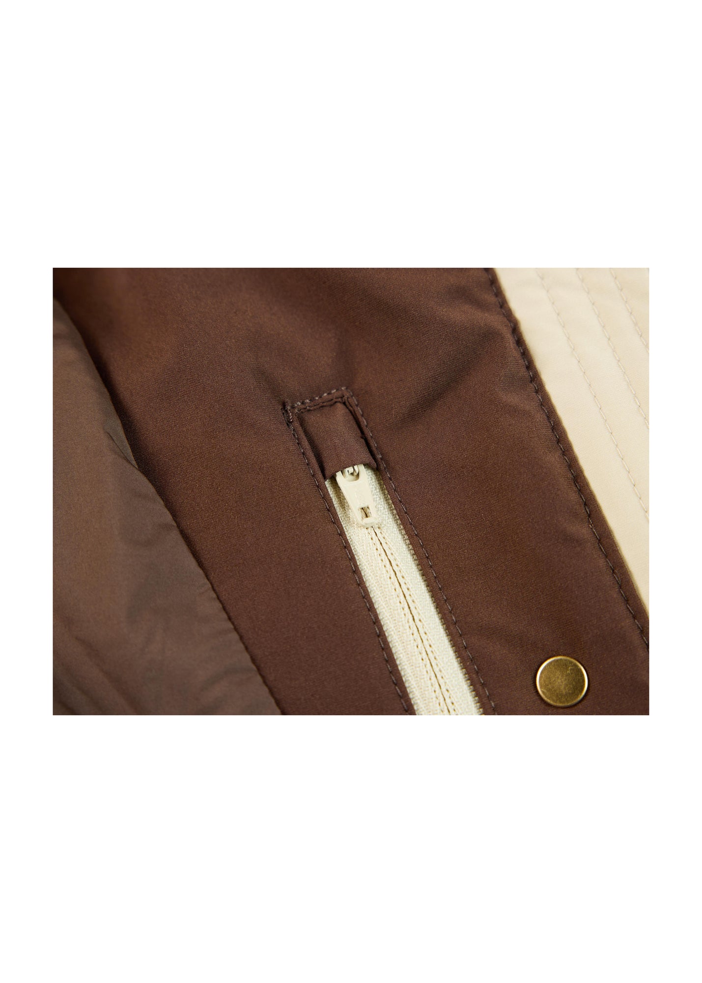 Contrast Trim Coat | Beige