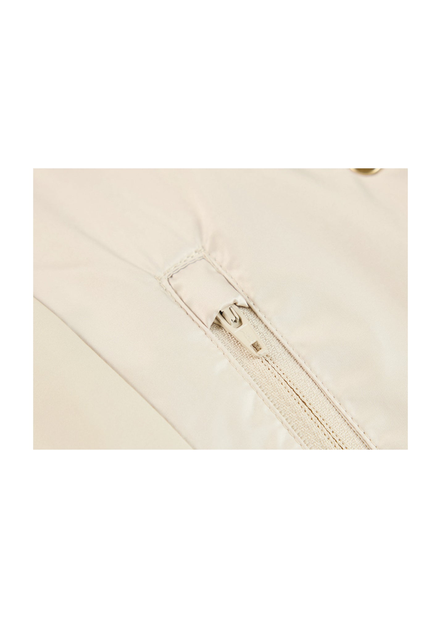 Contrast Trim Coat | Beige