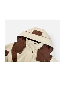 Contrast Trim Coat | Beige