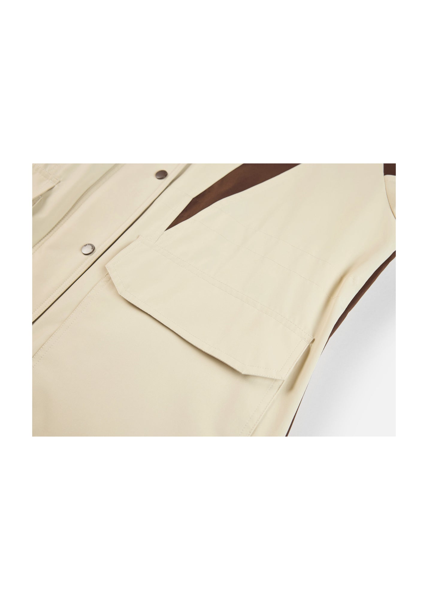 Contrast Trim Coat | Beige