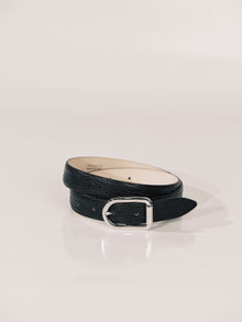 Mija Belt | Lizard Navy & Silver