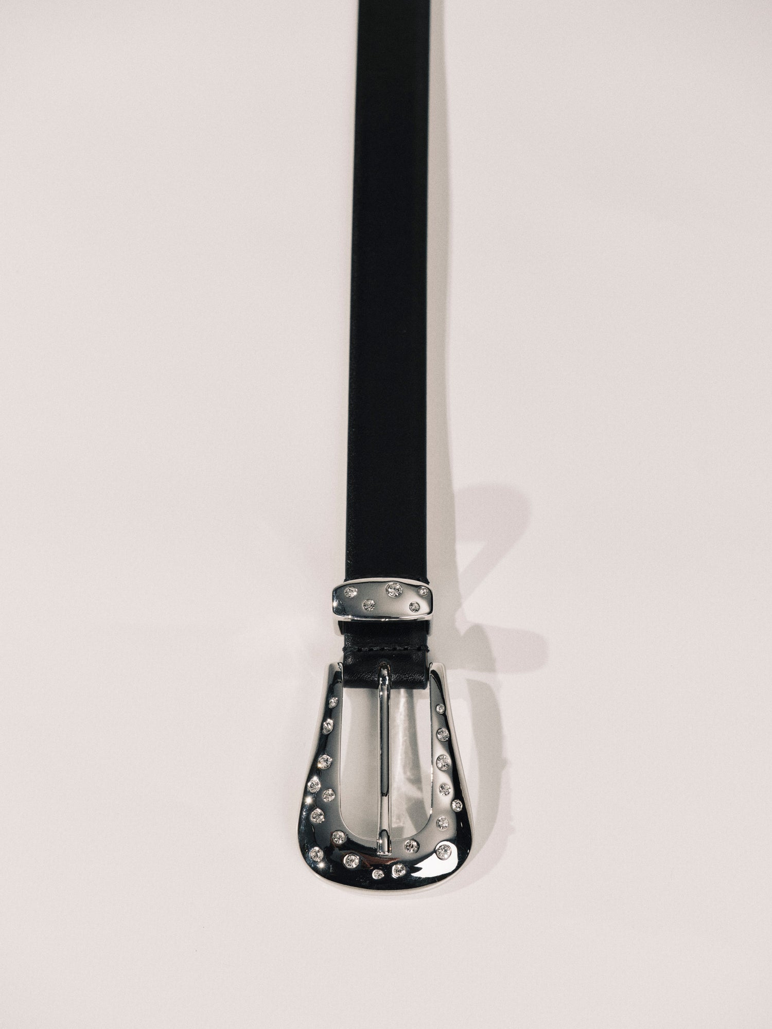 Colette Crystal Belt | Black & Silver