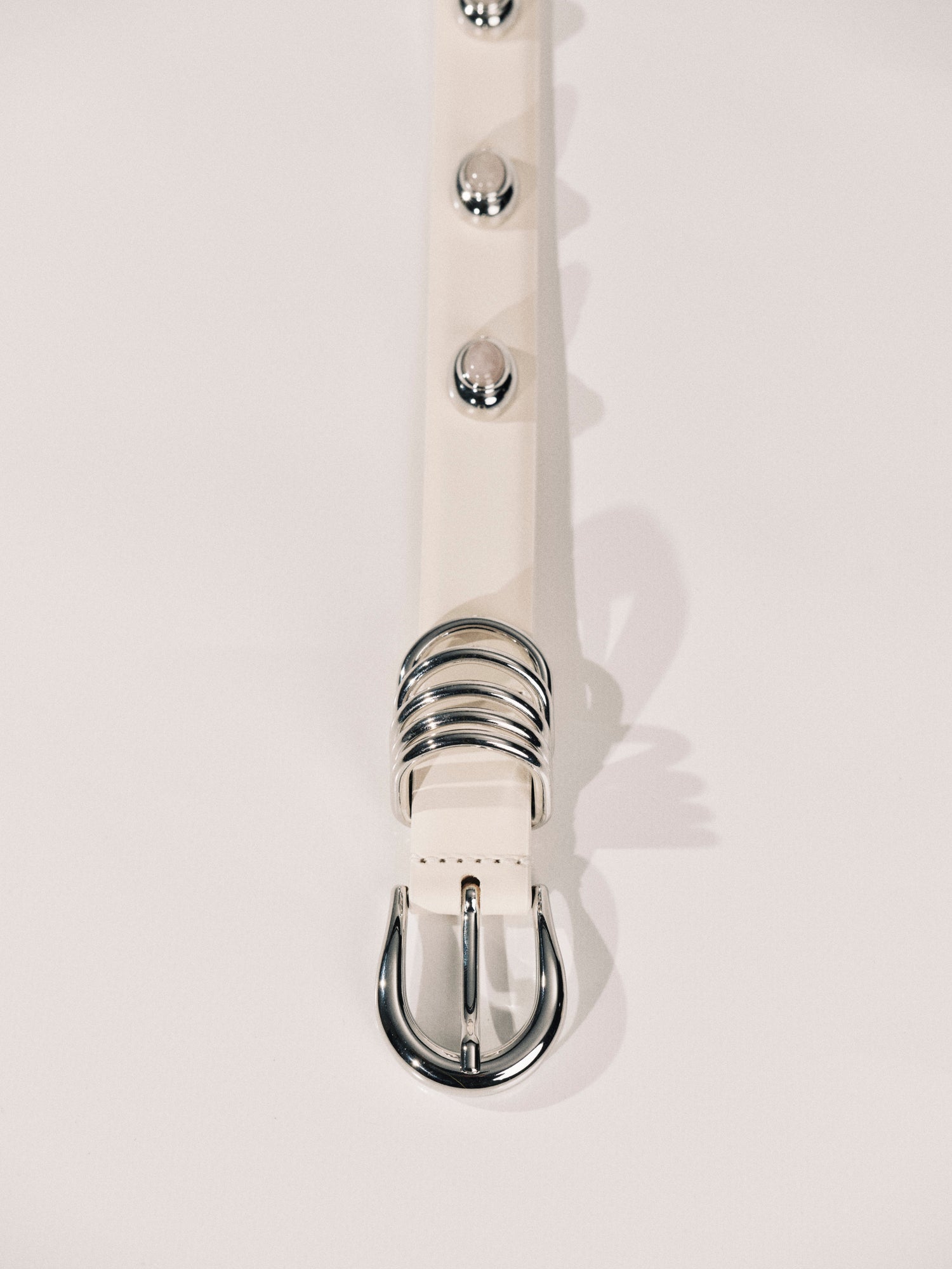 Hollyhock Stone Belt | Ivory & Silver