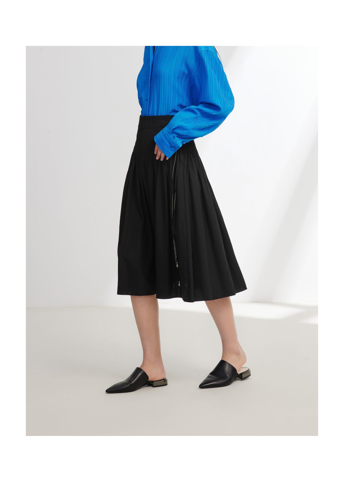 Cotton A Skirt | Black