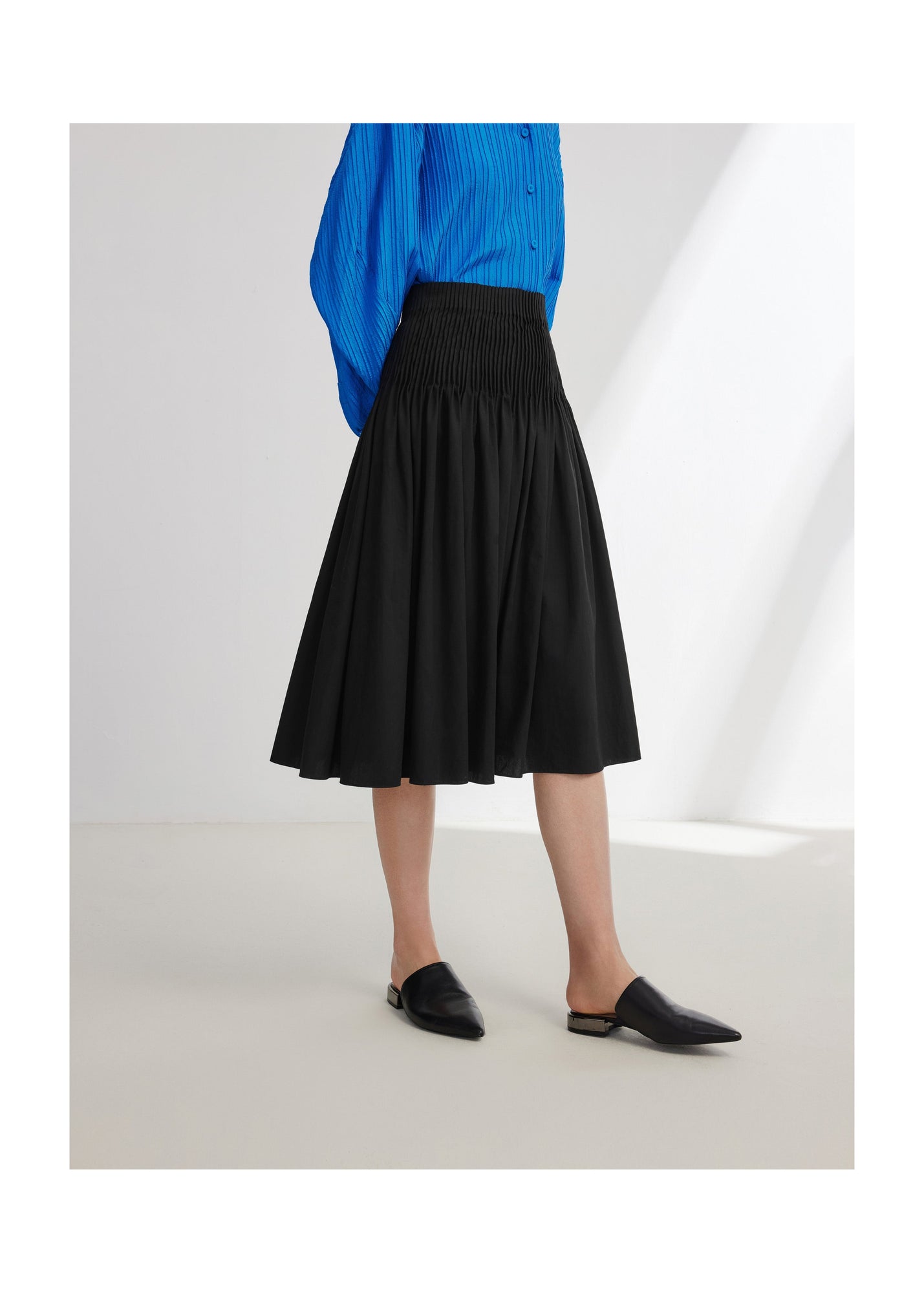 Cotton A Skirt | Black