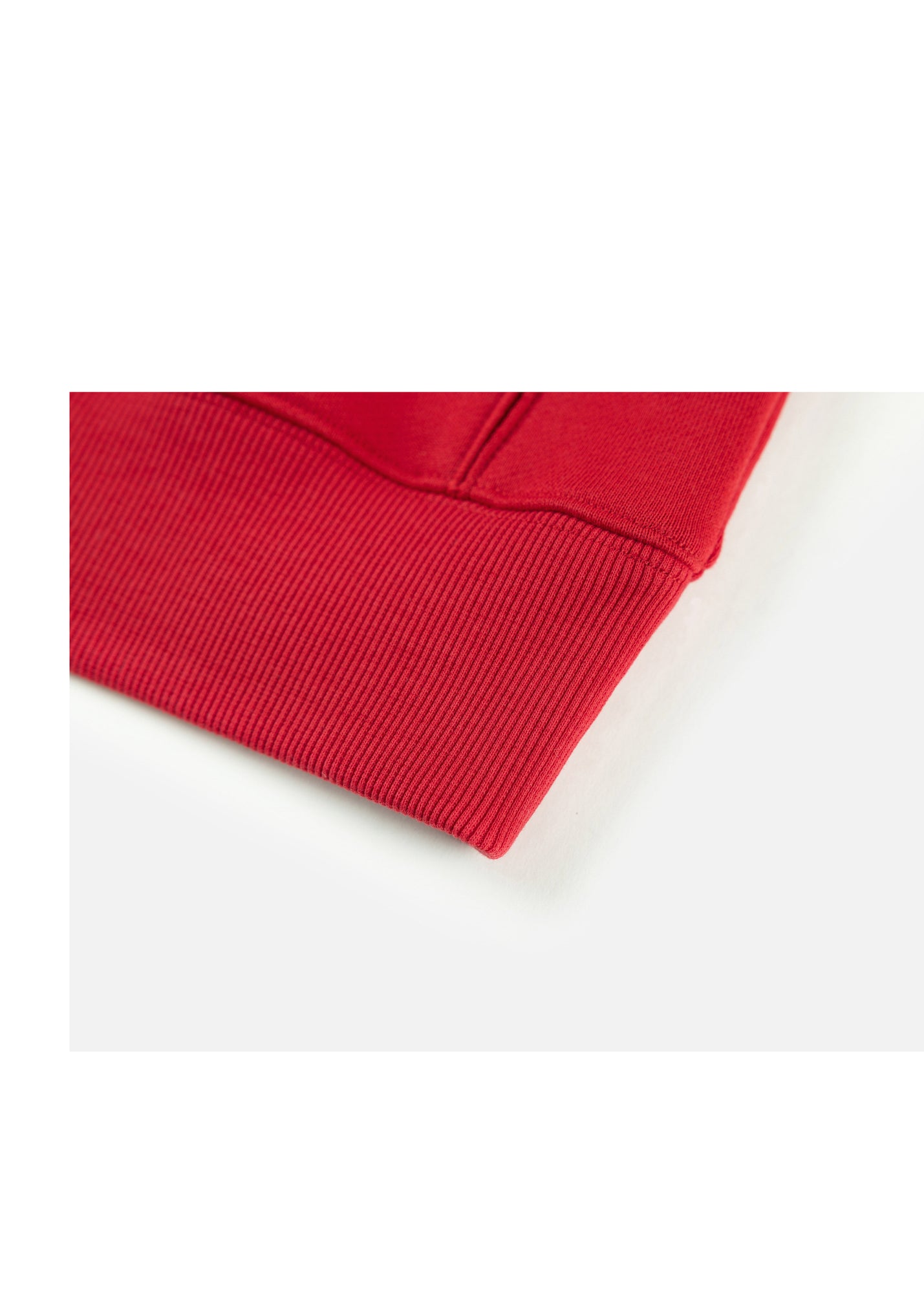 Cotton Embroidered Hoodie | Red