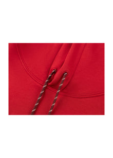 Cotton Embroidered Hoodie | Red
