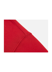 Cotton Embroidered Hoodie | Red