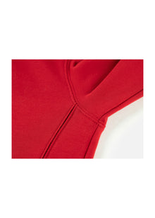 Cotton Embroidered Hoodie | Red