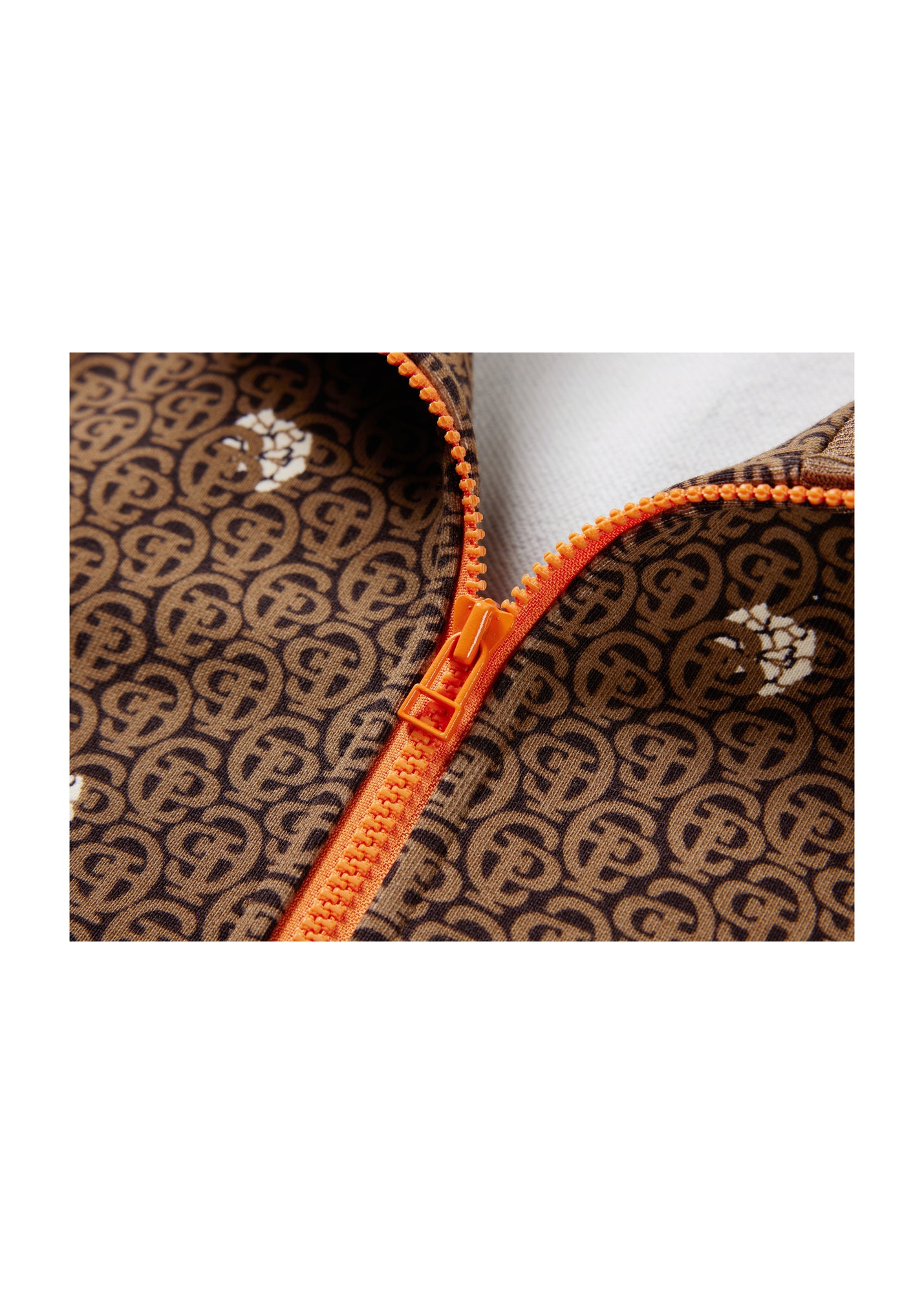 Cotton Printed Jacket | Brown