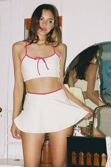 Racerback Sport Top | Cream Raspberry Binded