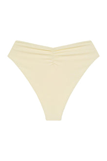 Paula Tie Up Bikini Bottom | Cream Rib
