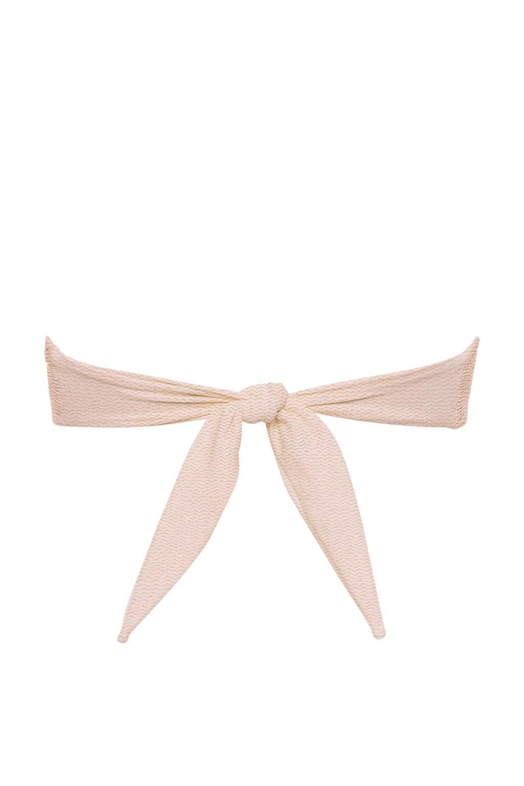 Tori Bandeau Bikini Top | Crema Scrunch