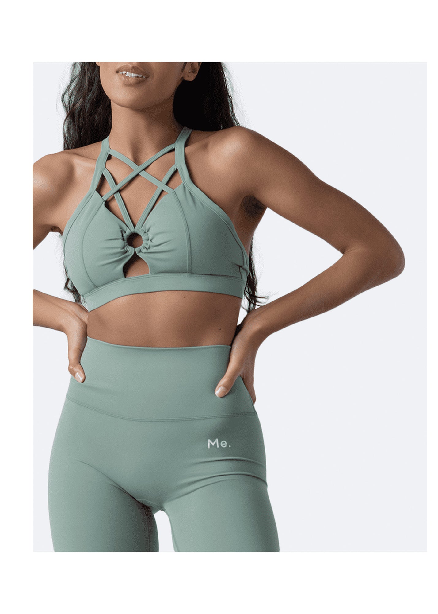 Criss Cross Front Top | Fresh Green