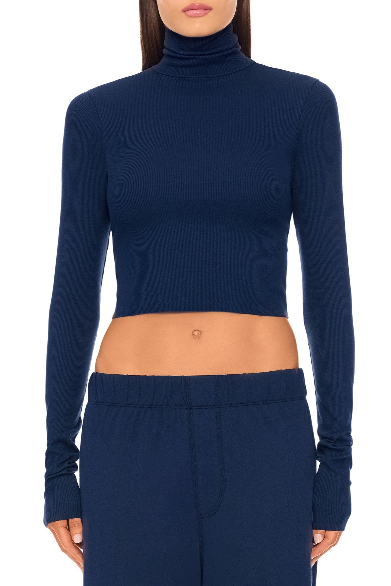 CROPPED FITTED TURTLENECK TOP - ETERNE