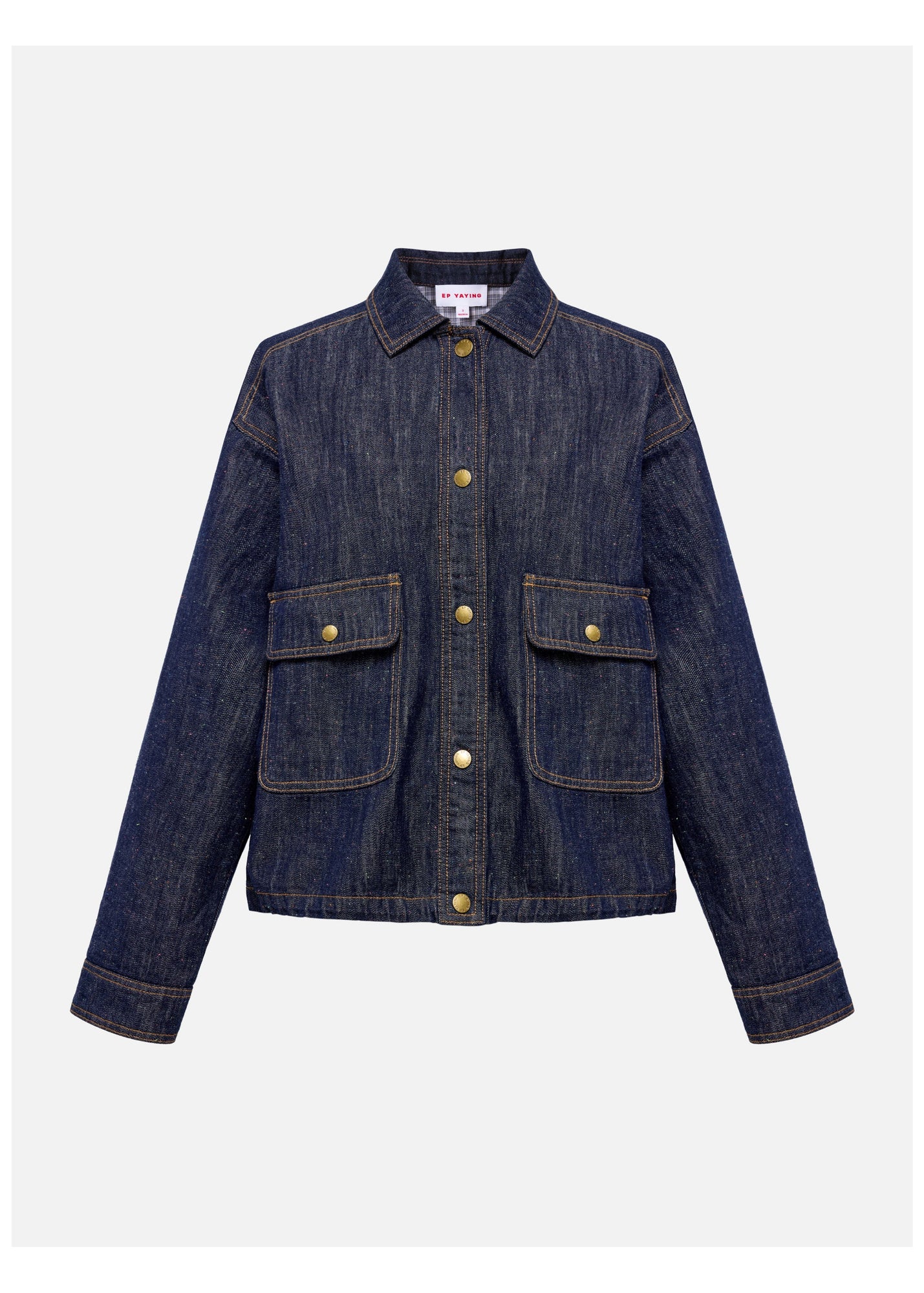 Cropped Denim Jacket | Navy