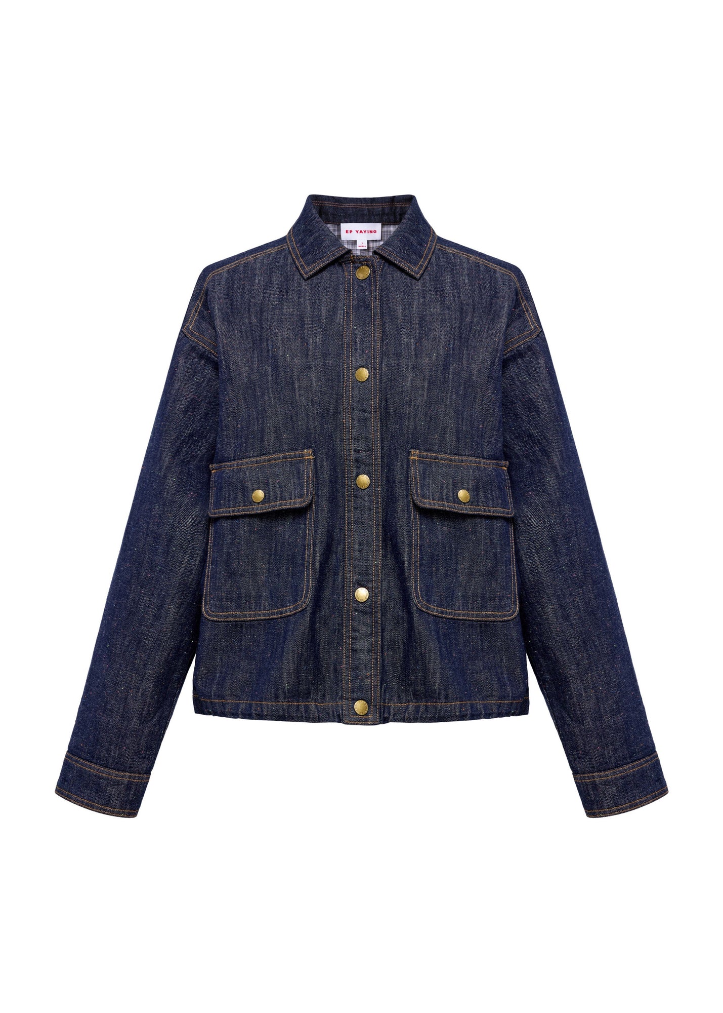 Cropped Denim Jacket | Navy