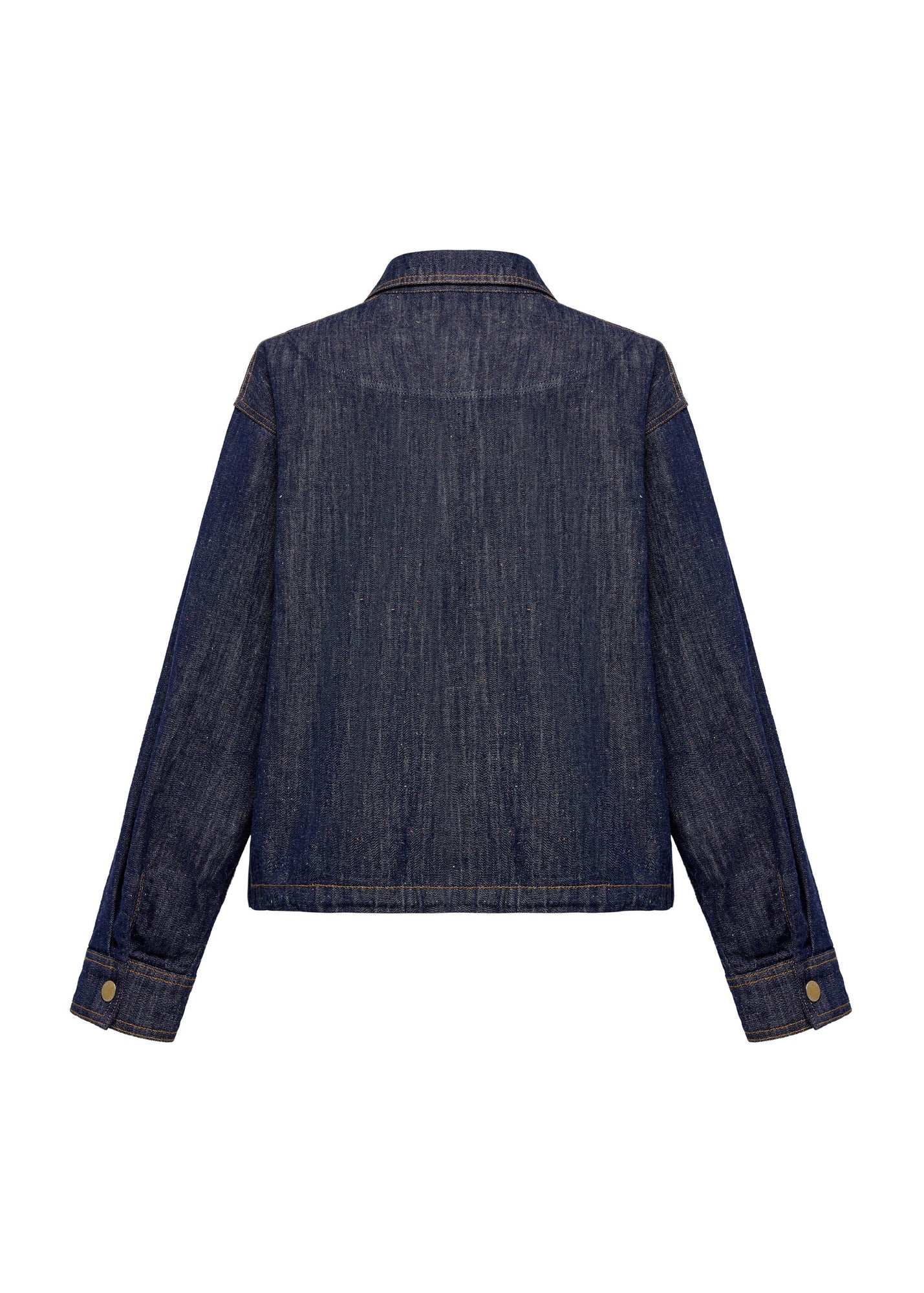 Cropped Denim Jacket | Navy
