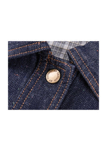 Cropped Denim Jacket | Navy