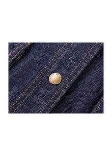 Cropped Denim Jacket | Navy