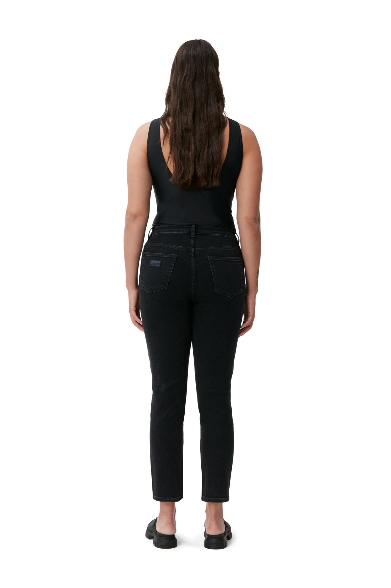 Cropped Jeans | Washed Black/Black