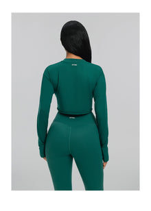 Cropped Long Sleeve | Dark Moss