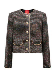 Cropped Tweed Jacket | Black