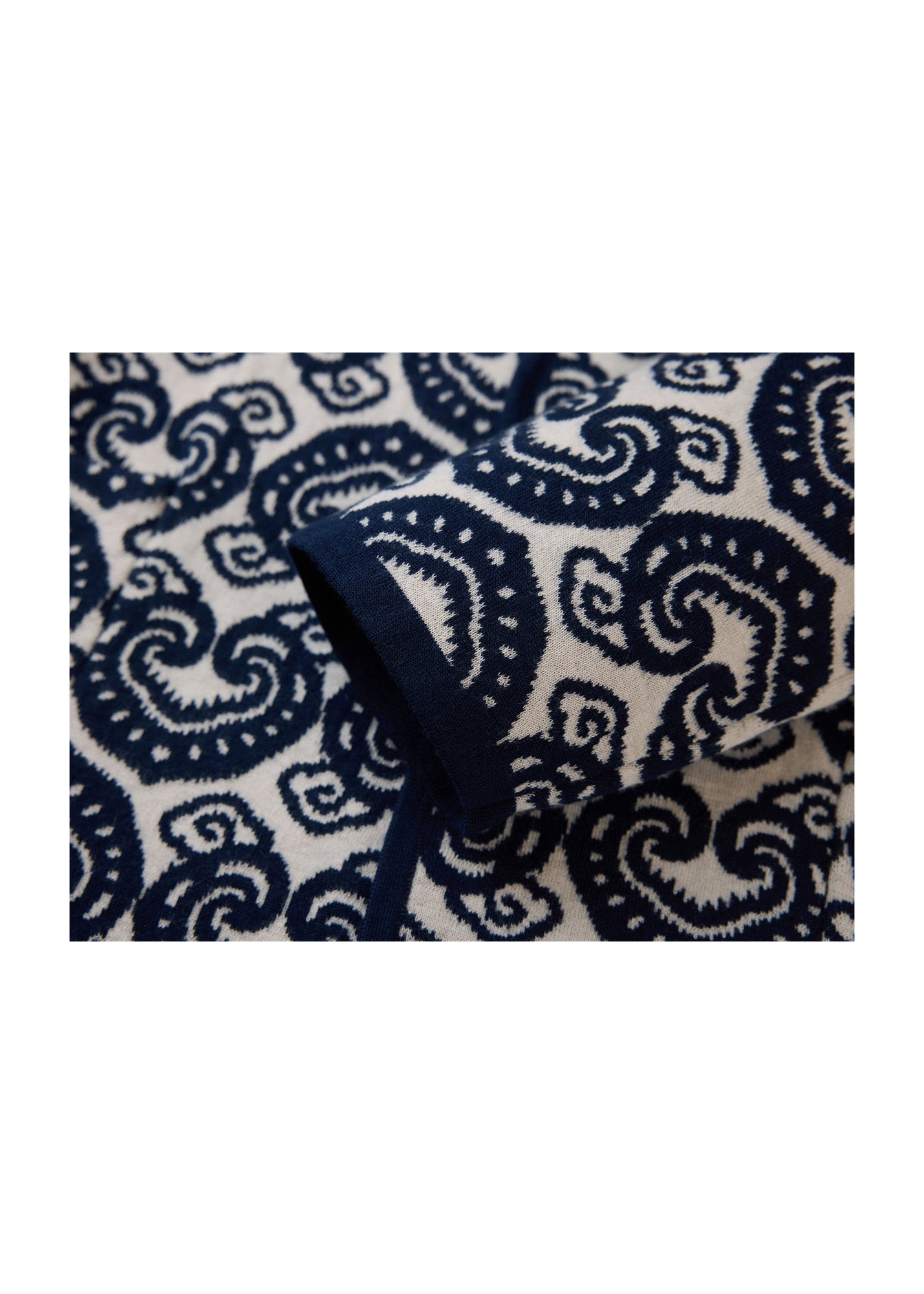 Cross-Front Knitted Cardigan | Navy