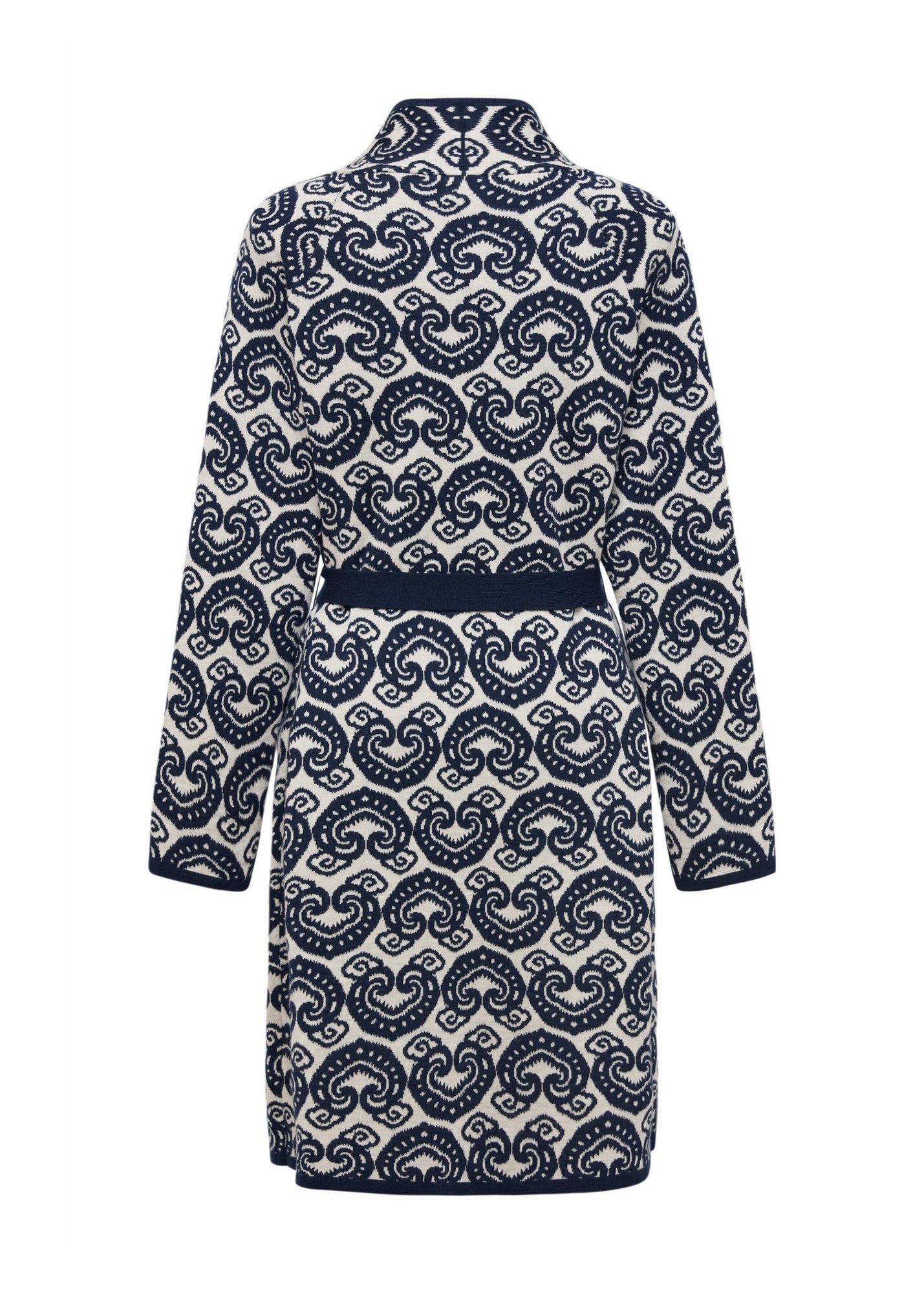 Cross-Front Knitted Cardigan | Navy