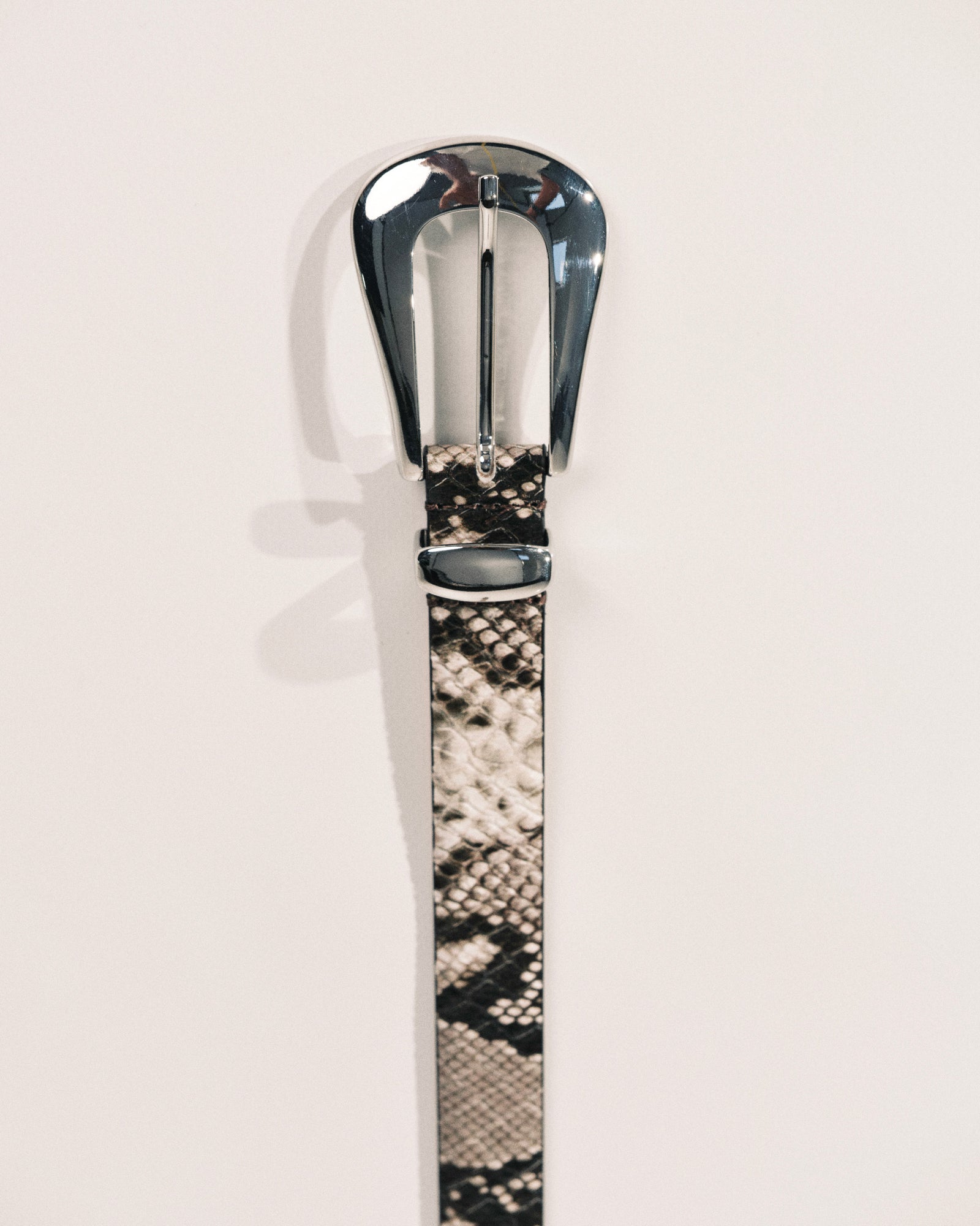Colette Belt | Snake Beige & Silver