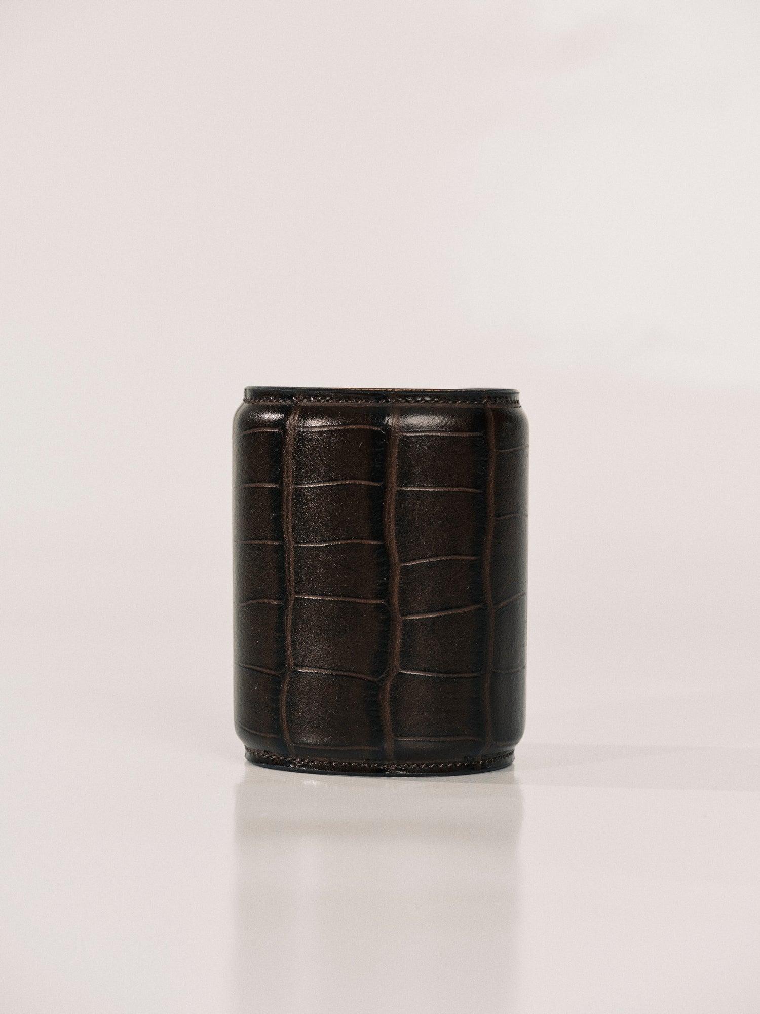 Tall Chocolate Croco Cuff | Chocolate Croco