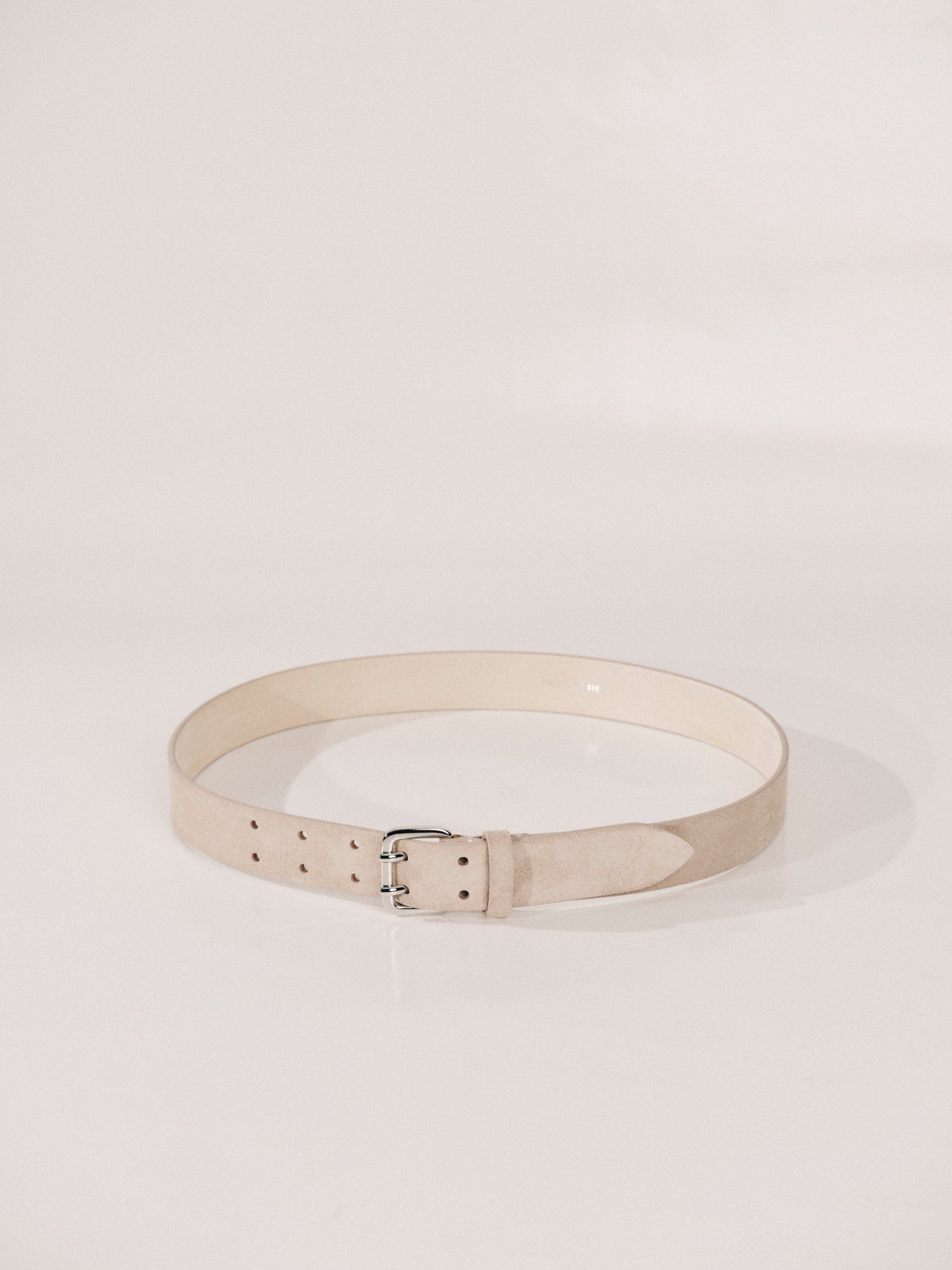 Mini Hutch Suede Belt | Blush & Silver