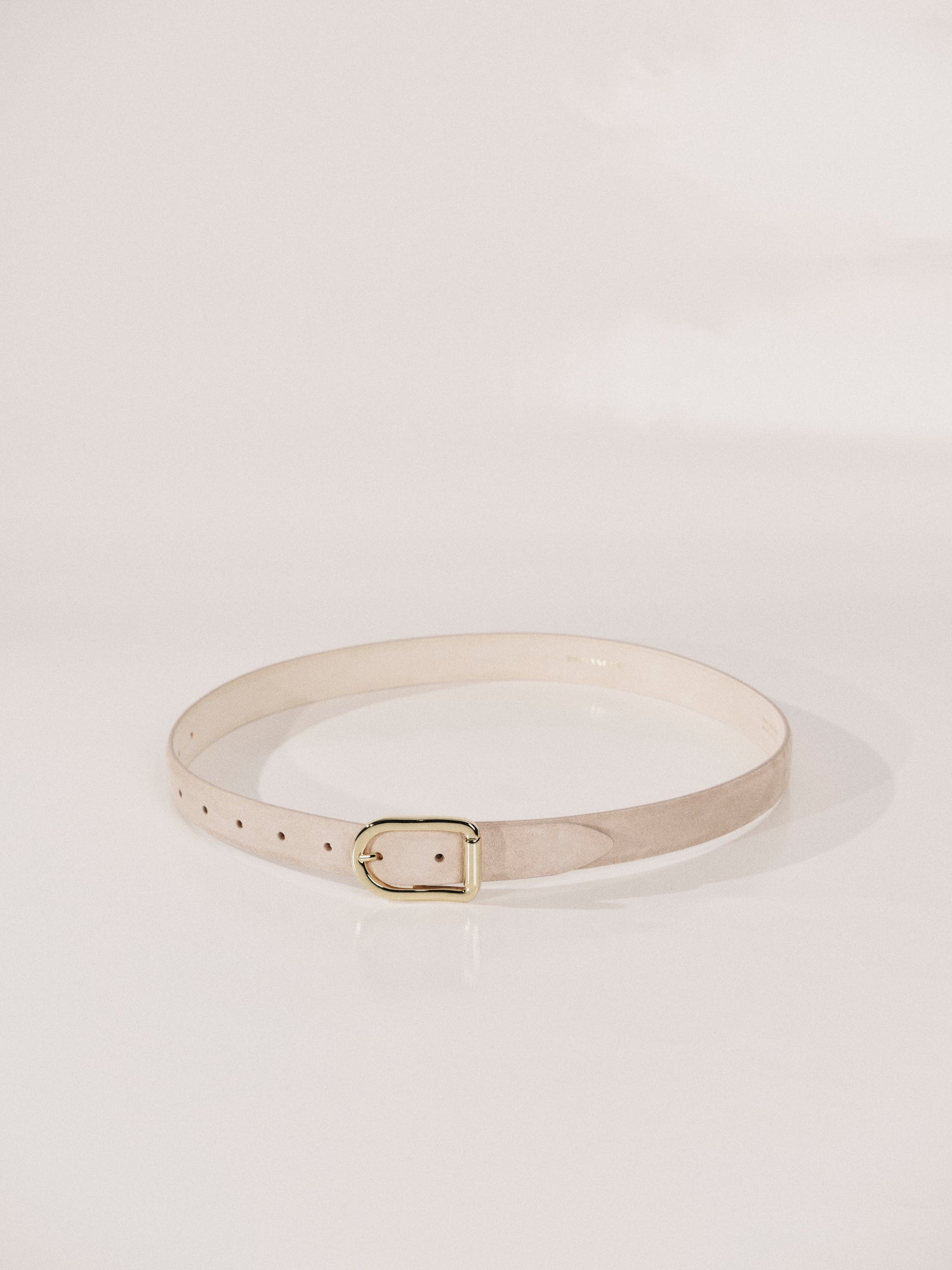 Mija Suede Belt | Blush & 24K Gold