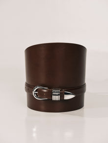 Bodice Belt Deep Brown Silver | Deep Brown & Silver