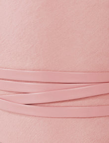 Undone Corset Short Calf Hair Belt | Pink