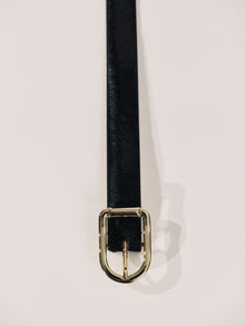 Mija Calf Hair Belt | Black & 24K Gold