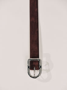 Mija Suede Belt | Garnet & Silver