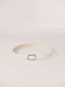 Mija Belt | Ivory Reptile & Silver