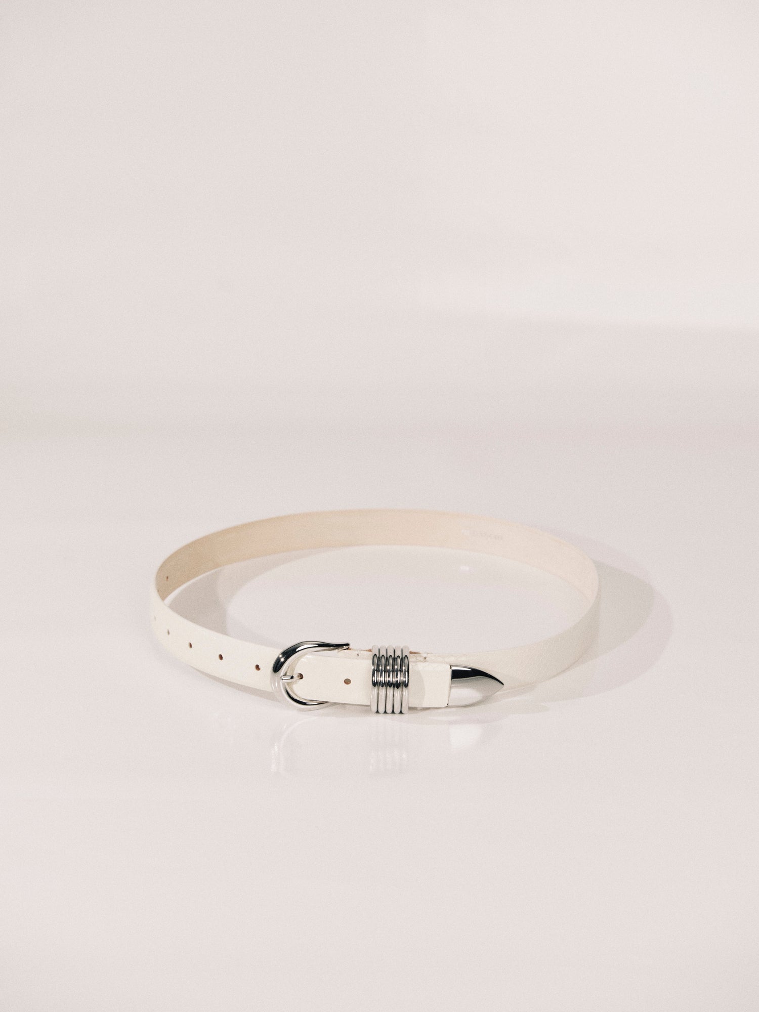 Hollyhock Belt | Ivory Reptile & Silver