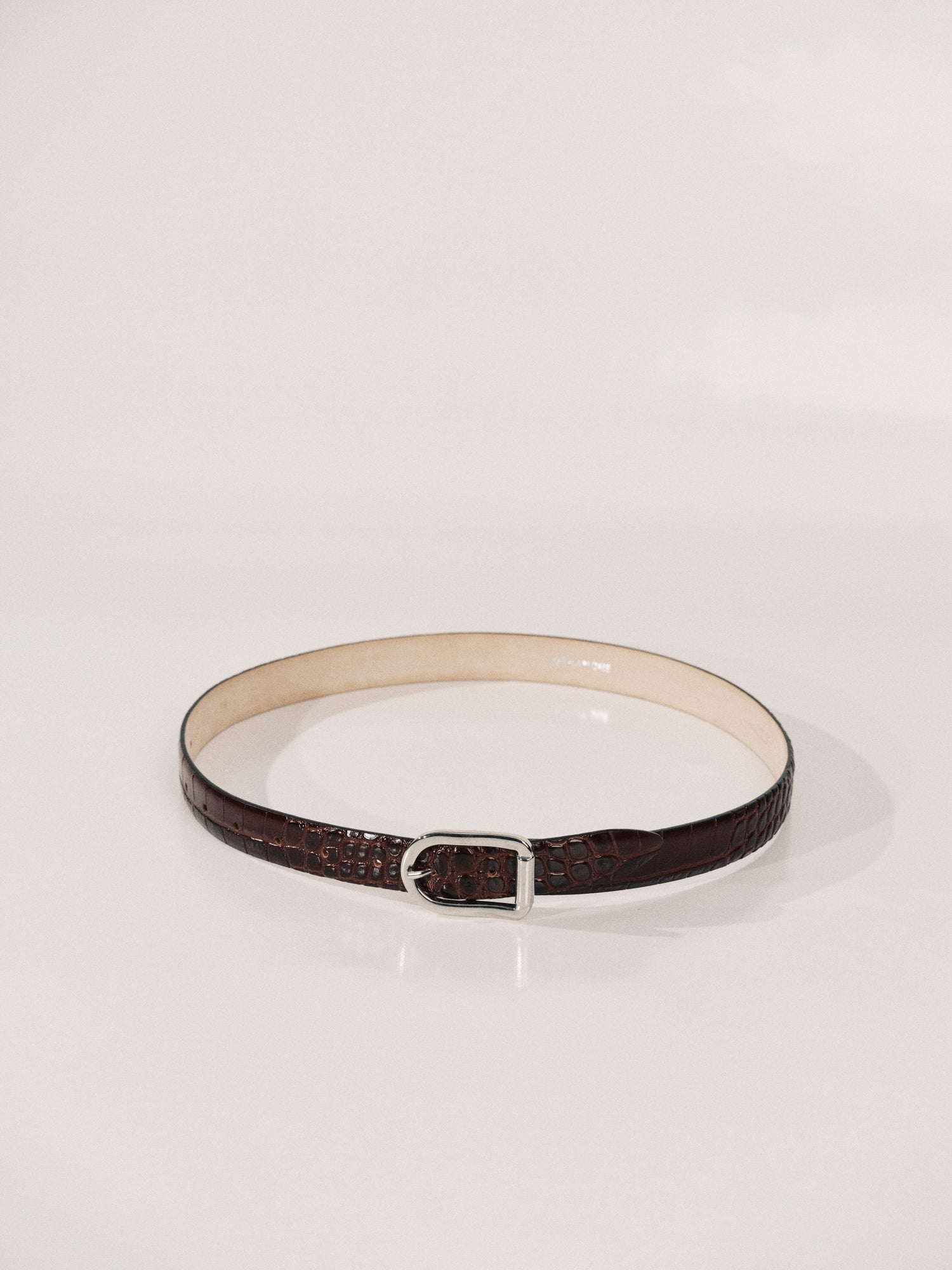 Mija Belt | Bordeaux Croco & Silver