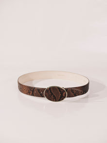 Flint Belt | Brown Python & Pale Gold
