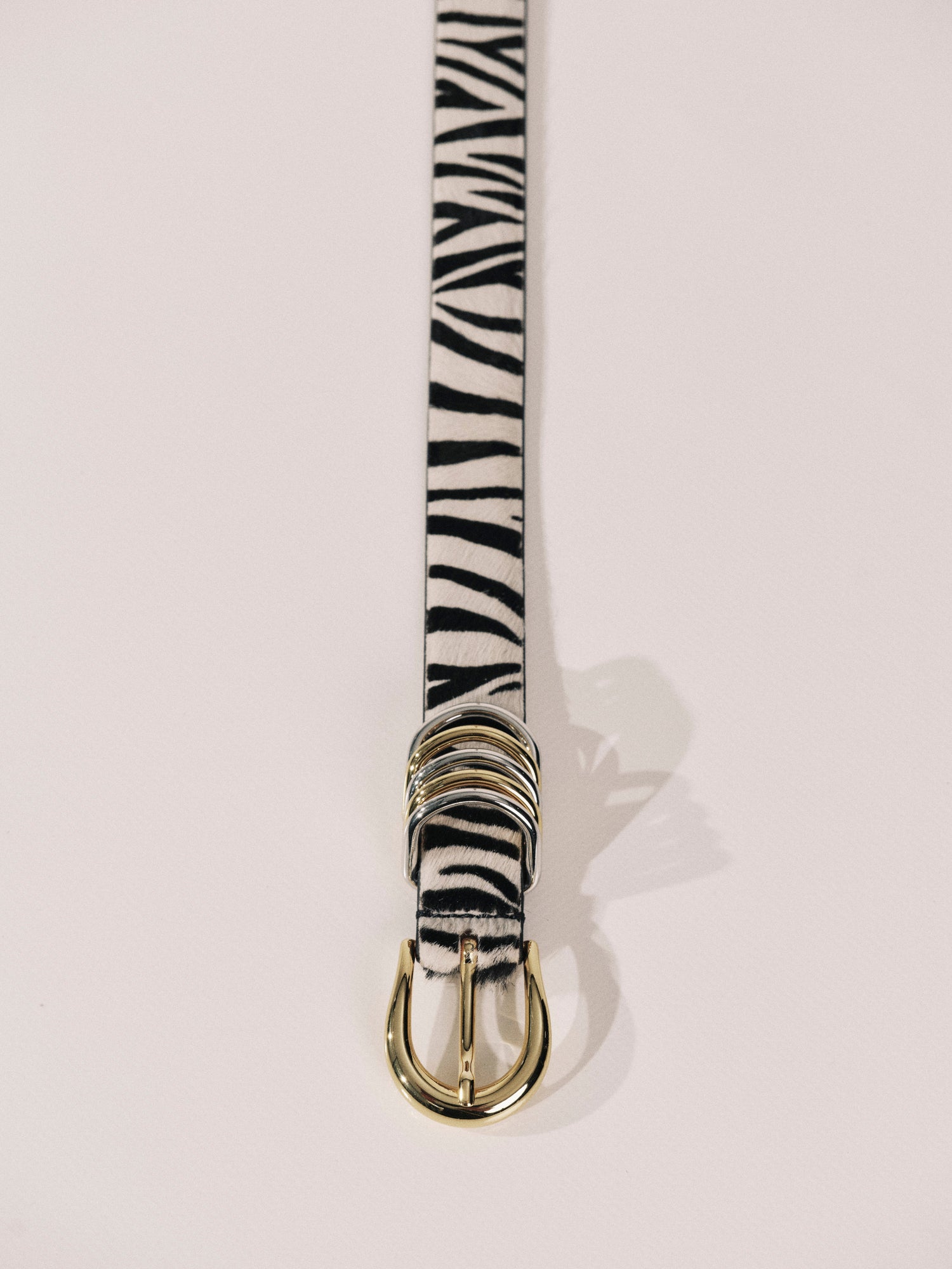 Hollyhock Zebra Calf Hair Mixed Metal | Black & White Zebra Calf Hair & Silver & 24K Gold