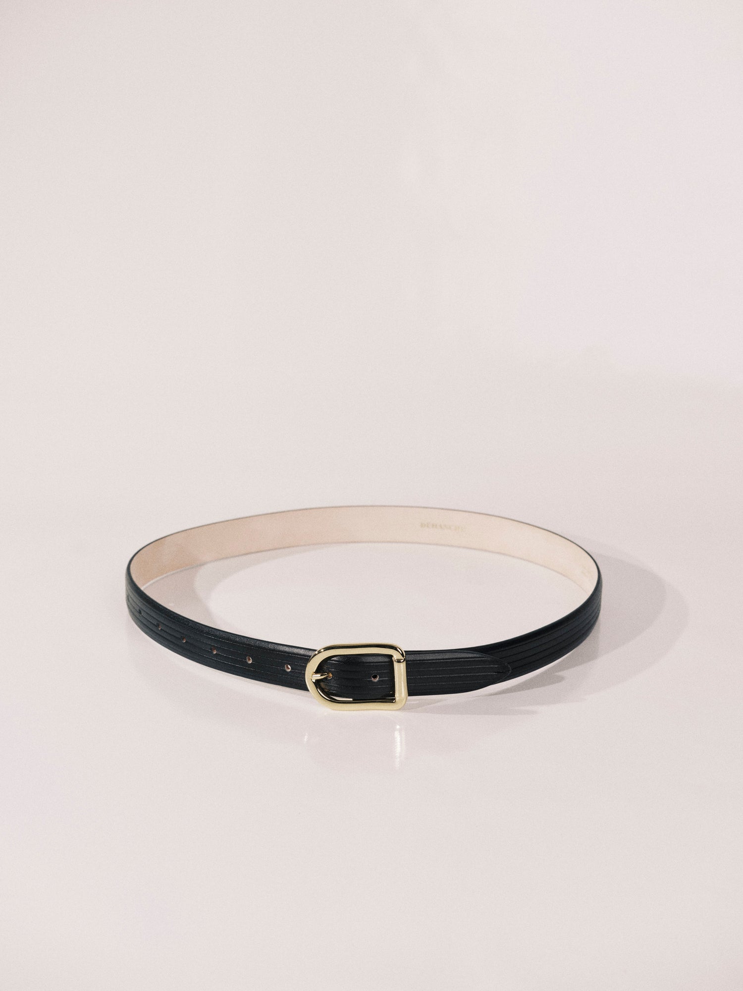 Mija Leather Corduroy Black Gold | Black Leather Corduroy & 24K Gold
