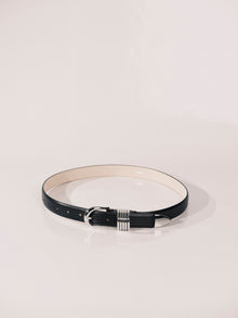 Hollyhock Corduroy Leather Black Silver | Black Corduroy Leather & Silver