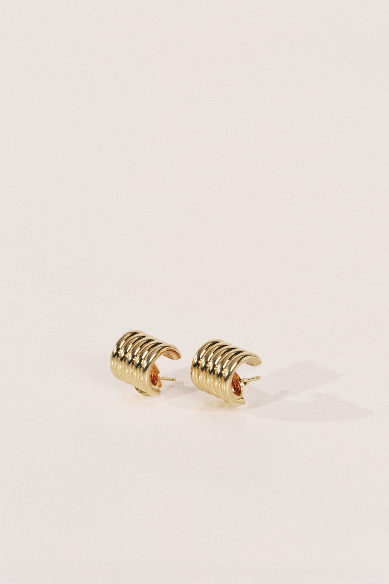 Hollyhock Earrings Small | Gold Vermeil