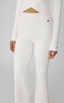 Delphine Cropped Flare Pant | Powder